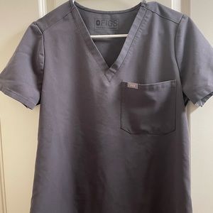 Dark gray FIGS scrubs set